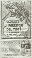 FLIT - Uccidete I Portatori Del Tifo - Pubblicitï¿½ Del 1932 - Vintage Ad - Publicités