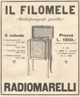 Radio Marelli - Il Filomele - Pubblicitï¿½ Del 1932 - Vintage Advertising - Publicités
