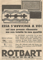 Lamette ROTBART Luxuosa - Essa S'avvicina A... - Pubblicitï¿½ Del 1933 - Ad - Publicités