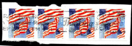 USA Poste Obl Yv:PR23 Mi:5885BC Forever Drapeau Des USA (Obl.mécanique) 4 Se Tenant - Used Stamps