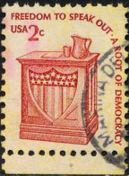 USA Poste Obl Yv:1181 Mi:1321AxV Freedom To Speak Out. A Root Of Democracy Bord De Feuille (Beau Cachet Rond) - Gebraucht