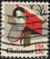 USA Poste Obl Yv:1176 Mi:1318 Christmas Boîte Aux Lettres (Lign.Ondulées) - Usados