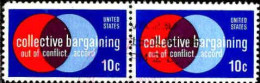 USA Poste Obl Yv:1045 Mi:1165 Collecting Bargaining Paire (Obl.mécanique) - Used Stamps