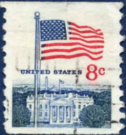 USA Poste Obl Yv: 923A Mi:1033A Drapeau Des Etats Unis & Maison Blanche (Obl.mécanique) - Oblitérés