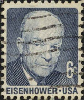 USA Poste Obl Yv: 897 Mi:1005yA Dwight David Eisenhower (Lign.Ondulées) - Usados