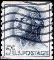 USA Poste Obl Yv: 741b Mi:817xA Georges Washington (Lign.Ondulées) - Gebruikt