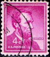 USA Poste Obl Yv: 589 Mi:657A Abraham Lincoln 16th President Of The U.S.A. (TB Cachet Rond) - Usados