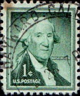 USA Poste Obl Yv: 587 Mi:651A George Washington 1th President Of The U.S.A. Dent Courte (TB Cachet Rond) - Gebraucht