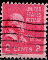 USA Poste Obl Yv: 371 Mi:413A John Adams Second President Of The USA (Lign.Ondulées) - Gebruikt