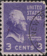 USA Poste Obl Yv: 372 Mi:414A Thomas Jefferson Third President Of The U.S.A. (TB Cachet Rond) - Gebraucht