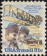 USA Avion Obl Yv: 86 Mi:1363 Orville & Wilbur Wright (Obli. Ordinaire) - 3a. 1961-… Afgestempeld