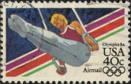 USA Avion Obl Yv: 96 Mi:1623A Olympics 84 Gymnaste (Beau Cachet Rond) - 3a. 1961-… Used