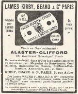 Lames Kirby, Beard & C. - Paris - Pubblicitï¿½ Del 1926 - Old Advertising - Advertising