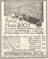 International OIL - Pubblicitï¿½ Del 1926 - Old Advertising - Publicités