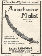 Amortisseur MULOT - Pubblicitï¿½ Del 1926 - Old Advertising - Publicités