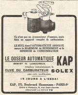 Doseur Automatique KAP - Pubblicitï¿½ Del 1926 - Old Advertising - Advertising