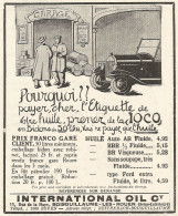 International OIL - Pubblicitï¿½ Del 1926 - Old Advertising - Advertising