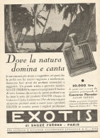 Profumo EXOTIS Di Sauzï¿½ Frï¿½res - Paris - Pubblicitï¿½ Del 1933 - Old Advert - Advertising