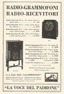 La Voce Del Padrone - Listino Prezzi Grammofoni - Pubblicitï¿½ Del 1933 - Ad - Advertising