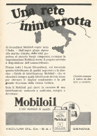 MOBILOIL - Una Rete Ininterrotta... - Pubblicitï¿½ Del 1929 - Old Advert - Advertising