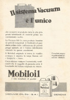 MOBILOIL - Il Sistema Vacuum ï¿½ L'unico... - Pubblicitï¿½ Del 1929 - Old Ad - Reclame