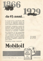 MOBILOIL - Da 63 Anni... - Pubblicitï¿½ Del 1929 - Old Advertising - Publicités