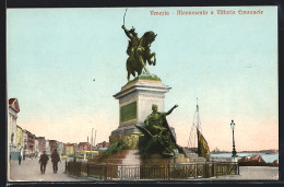 Cartolina Venezia, Monumento A Vittoria Emanuele  - Venezia (Venedig)