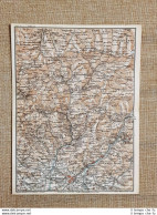 Carta Geografica O Cartina Del 1914 Bergamo M.Castello Gerolia Lombardia T.C.I. - Landkarten