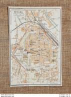 Pianta O Piantina Del 1914 La Città Di Novara Piemonte T.C.I. - Geographical Maps