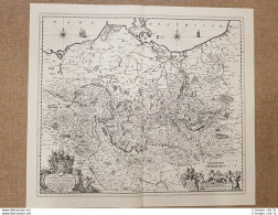 Carta Geografica O Mappa Brandenburg Germania Anno 1659 Di J.e W.Blaeu Ristampa - Geographische Kaarten