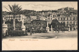 Cartolina Napoli, Ingresso Della Villa Nazionale  - Napoli (Neapel)