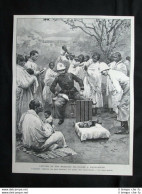 Il Lavoro Dei Medici Militari Francesi In Madagascar Stampa Del 1903 - Otros & Sin Clasificación