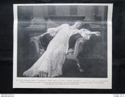 Sarah Bernhardt Al Sesto Atto Dell'opera Adrienne Lecouvreur Stampa Del 1907 - Andere & Zonder Classificatie