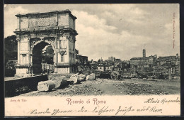 Cartolina Roma, Arco Di Tito  - Andere & Zonder Classificatie