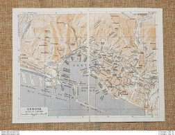 Pianta O Piantina Del 1937 La Città Di Genova (02) Liguria T.C.I. - Mapas Geográficas