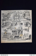 Trasporto Delle Ossa Dei Piemontesi Caduti Il 4 Agosto 1848 Incisione Del 1875 - Ante 1900