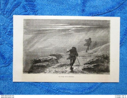 Gravure Année 1863 - Orage Sur Le Brocken(Allemagne) - Tempesta (Germania) - Ante 1900