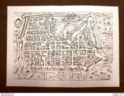 Brescia Itinerario D'Italia Anno 1747 Francesco Scotto Ristampa Anastatica - Carte Geographique