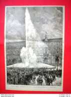 Nel 1885 A Napoli - Inaugurazione Della Fontana In Piazza Del Plebiscito - Before 1900