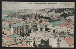 Cartolina Genova, Panorama De S. Brigida, Stazione Principe  - Genova