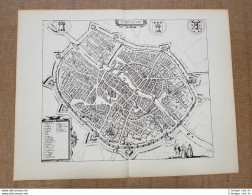Veduta Della Città Tournai Tournay Tornacum Anno 1580 Braun E Hogenberg Ristampa - Carte Geographique