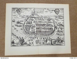 Veduta Della Città Di Barth O Bardum Pomeraniae 1597 Braun E Hogenberg Ristampa - Landkarten