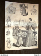 Moda E Costume In Italia Nel 1884 Abiti O Abito Per Donna, Signora E Bambina - Before 1900