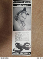 Pubblicità Del 1935 Sapone Dentifricio IBBS Conservate Giovani I Vostri Denti! - Autres & Non Classés