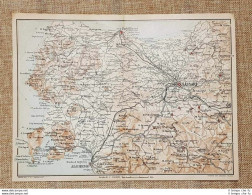 Carta Geografica Cartina Del 1918 Sassari Porto Torres Alghero Sardegna T.C.I. - Mapas Geográficas