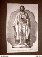 Francoforte Sul Meno Nel 1866 Statua Di Johann Christoph Friedrich Von Schiller - Voor 1900