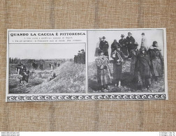 La Caccia A Napoli Nel 1924 Presenti Le Principesse Reali Di Grecia Campania - Autres & Non Classés