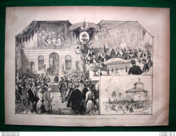 L'inaugurazione Dell'Esposizione Di Biella Nel 1882 (disegno Di Dante Paolocci) - Before 1900