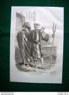 Gravure Année 1860 Habitants De Bethléem - Abitanti Di Betlemme - Voor 1900