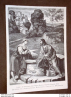 Cristo E La Samaritana Quadro Di Alessandro Bonvicino Detto Il Moretto - Before 1900
